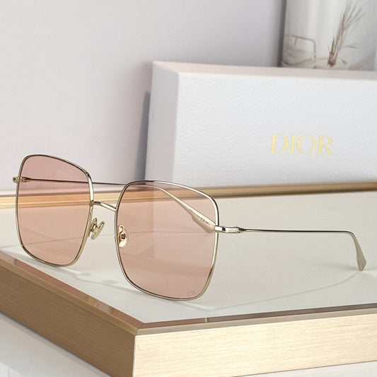 D**R Oversized Square Sunglasses | Rose Gold Metal Frame, Light Pink Lenses | Multiple Colors