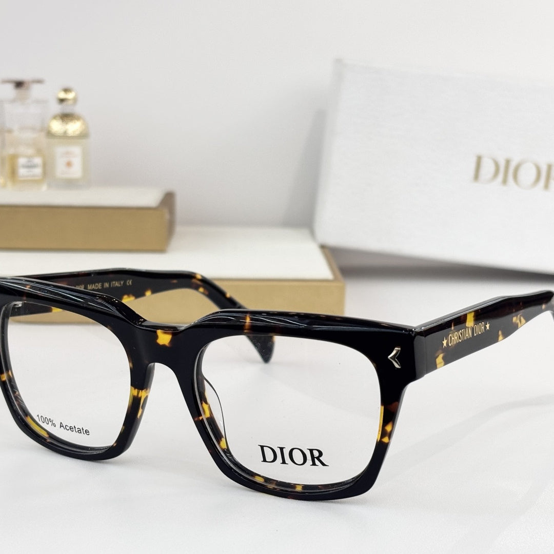 D**R DiorBlackSuit Optical Frames | Oversized Square Acetate Eyeglasses, Christian Dior Star Temple, Arrow Rivet | 5 Colors