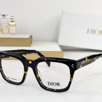 D**R DiorBlackSuit Optical Frames | Oversized Square Acetate Eyeglasses, Christian Dior Star Temple, Arrow Rivet | 5 Colors