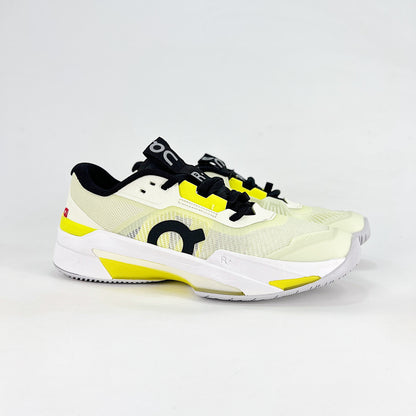 On The Roger Pro Fire – Ivory White & Neon Yellow Unisex Breathable Anti-Slip Tennis Shoes