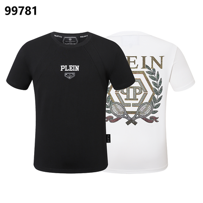 P**P Men's Holiday Gift Logo Emblem T-Shirt | Black White