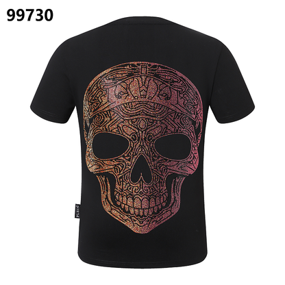 P**P Men's Spring Summer Logo Emblem T-Shirt | Black White
