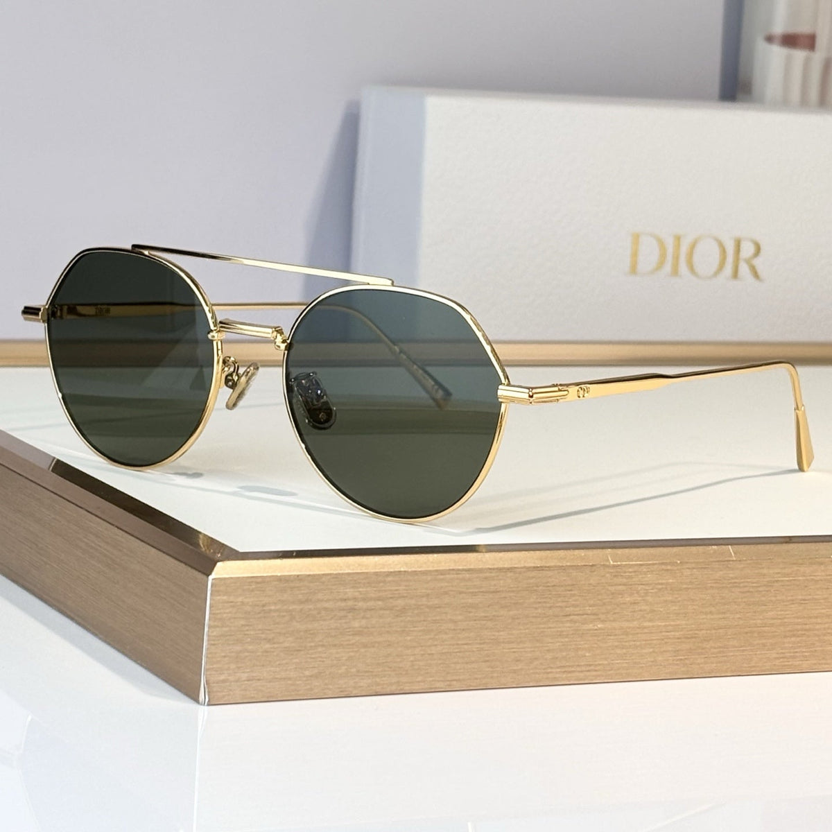 D**R Round Sunglasses | Double-Bridge Metal Frame & Solid Tinted Lenses | 6 Colorways