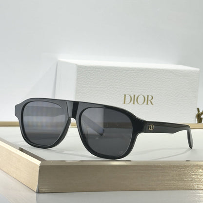D**R BlackSuit Square Sunglasses | Ice Blue Crystal Acetate Frame, Dark Grey Lenses | Multiple Colors