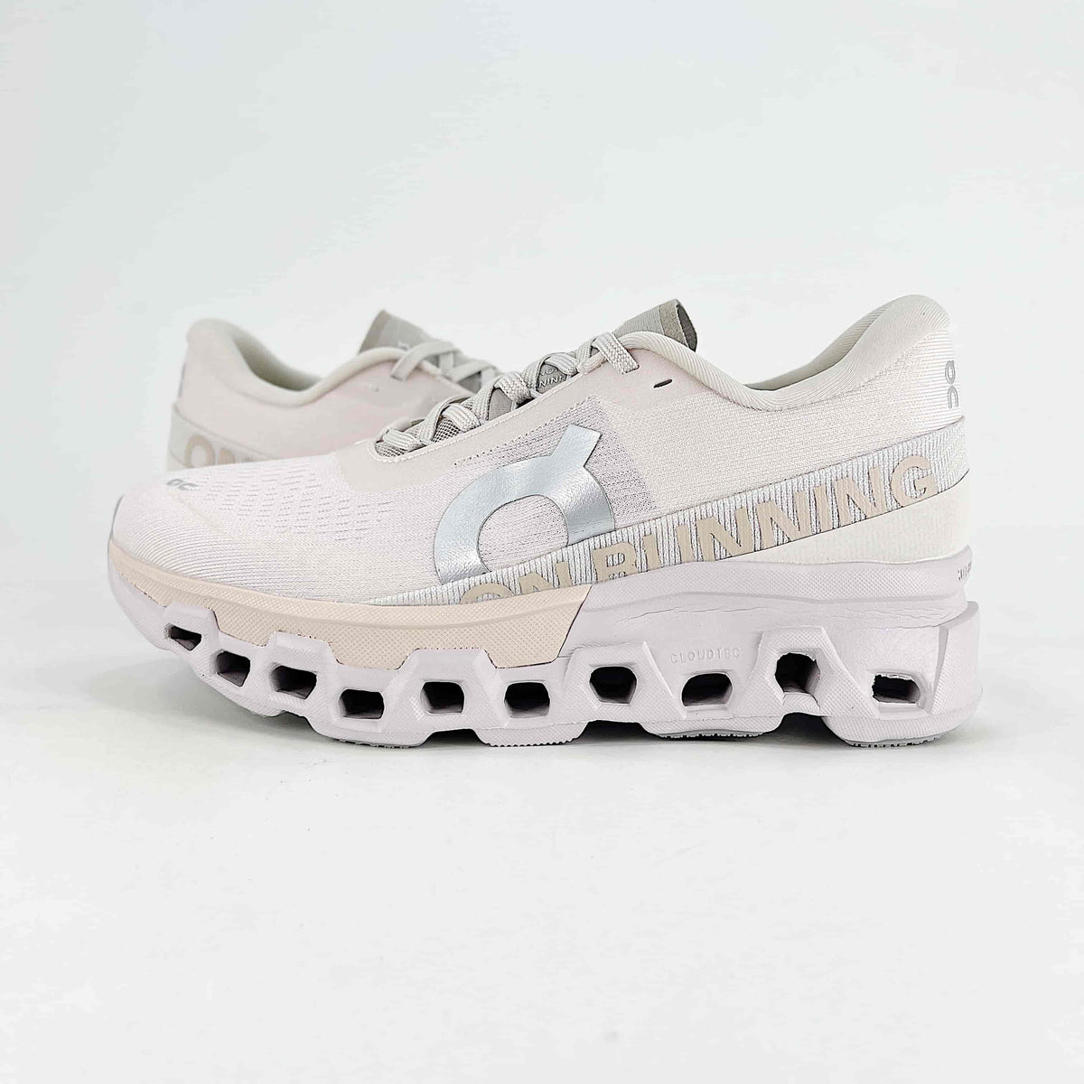 On Cloudmonster 2 – Unisex Lightweight Breathable Maximum Cushioning Running Shoes | Pearl White & Silver