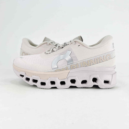 On Cloudmonster 2 – Unisex Lightweight Breathable Maximum Cushioning Running Shoes | Pearl White & Silver