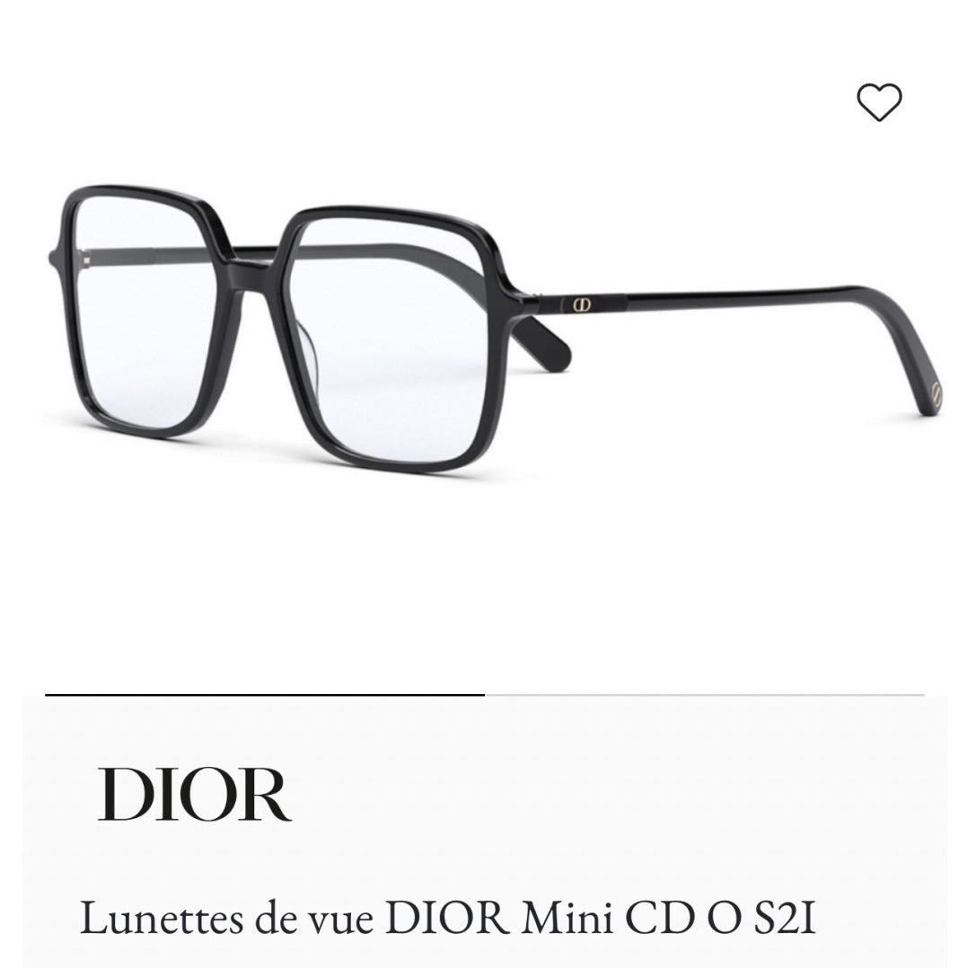 D**R Oversized Square Optical Glasses | Gloss Black Acetate Frame, CD Metal Inlay Temple, Silver CD Round Tip, Blue-Light Lenses
