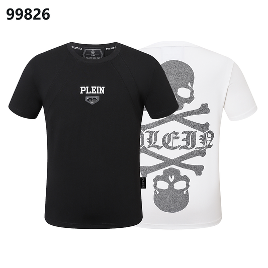 P**P Men's Power Dressing Logo Emblem T-Shirt | Black White