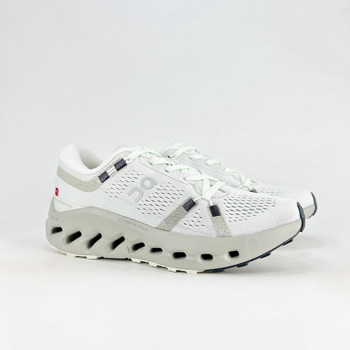 On Cloudsurfer 2 – Unisex Lightweight Breathable Soft Cushioned Road Running Shoes | White & Pearl Gray