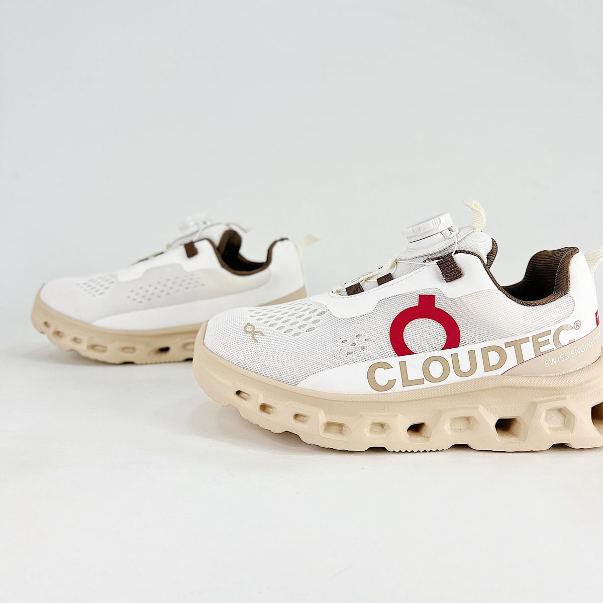 On Cloudmonster 2 WQ – Kids Lightweight Breathable Supportive Running Shoes | White & Sand