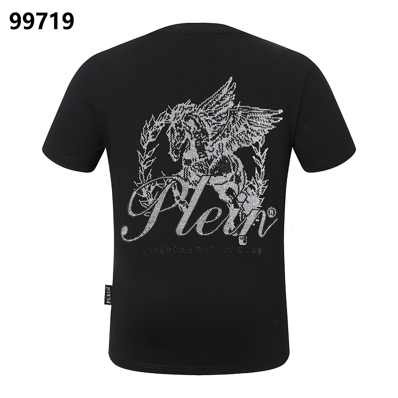P**P Men's Essential Logo Emblem T-Shirt | Black White