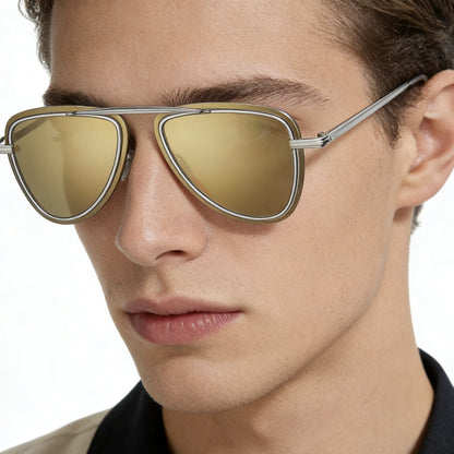 D**R 30Montaigne S6U Rimless Sunglasses | Gold Metal Frame, Brown Gradient Bevelled Lenses, CD Logo Temple | Multiple Colors