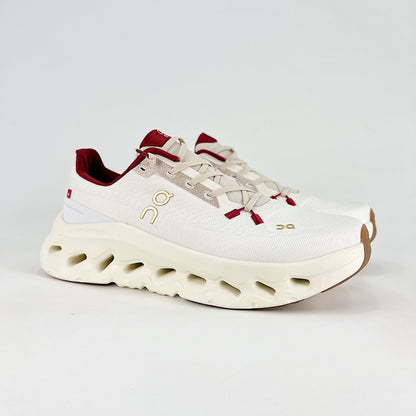 On Running Cloudeclipse – Ivory & Crimson Red Unisex High-Performance Road Running Shoes