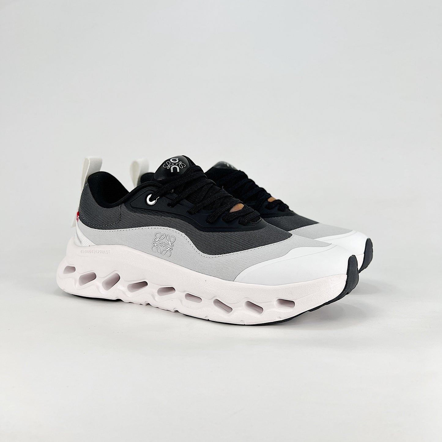 On x Loewe Cloudsurfer – Black & Charcoal Grey Unisex Premium Collaboration Lightweight Lifestyle Sneakers