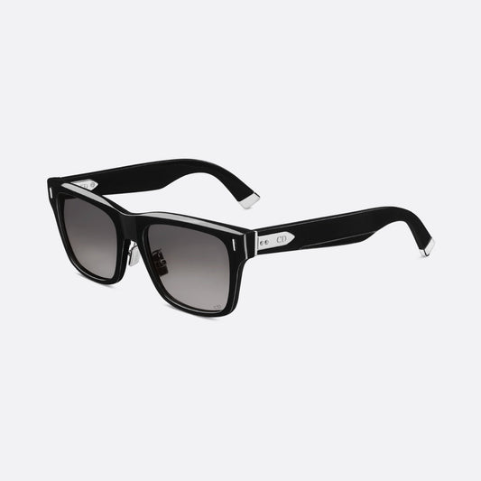 D**R Square Metal Frame Sunglasses | Silver Metal, DIOR Tag Charm, Pearl Rivet Hinge, Light Gradient Lenses | 6 Colors