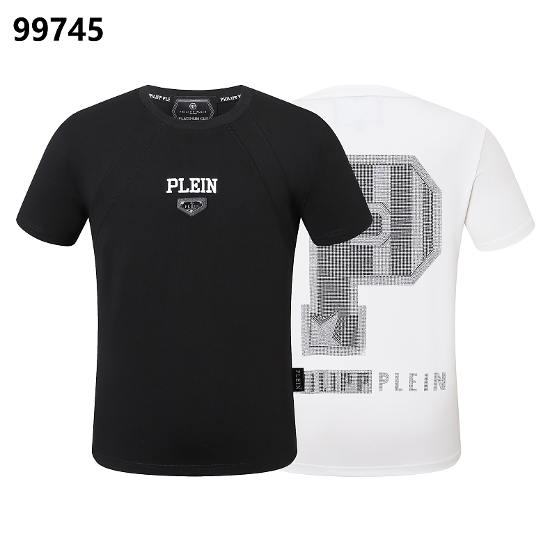 P**P Men's Father's Day Logo Emblem T-Shirt | Black White