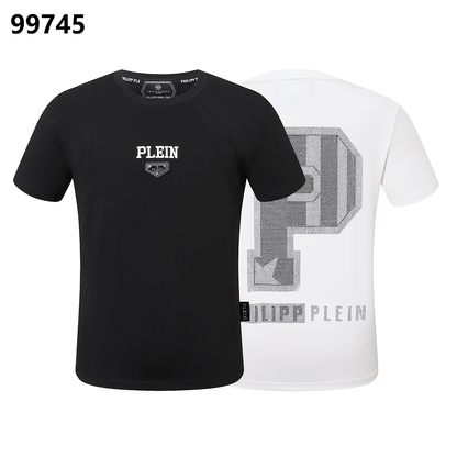 P**P Men's Father's Day Logo Emblem T-Shirt | Black White